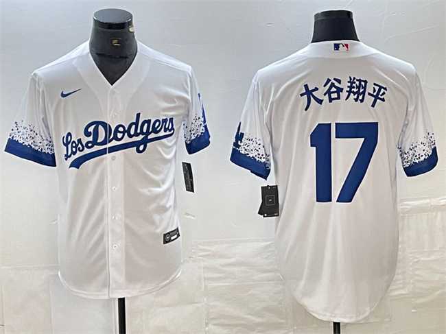 Men's Los Angeles Dodgers #17 Shohei Ohtani White City Connect Cool Base Stitched Jersey,We sell and wholesale Men's Los Angeles Dodgers #17 Shohei Ohtani White City Connect Cool Base Stitched Jersey on line form chian!